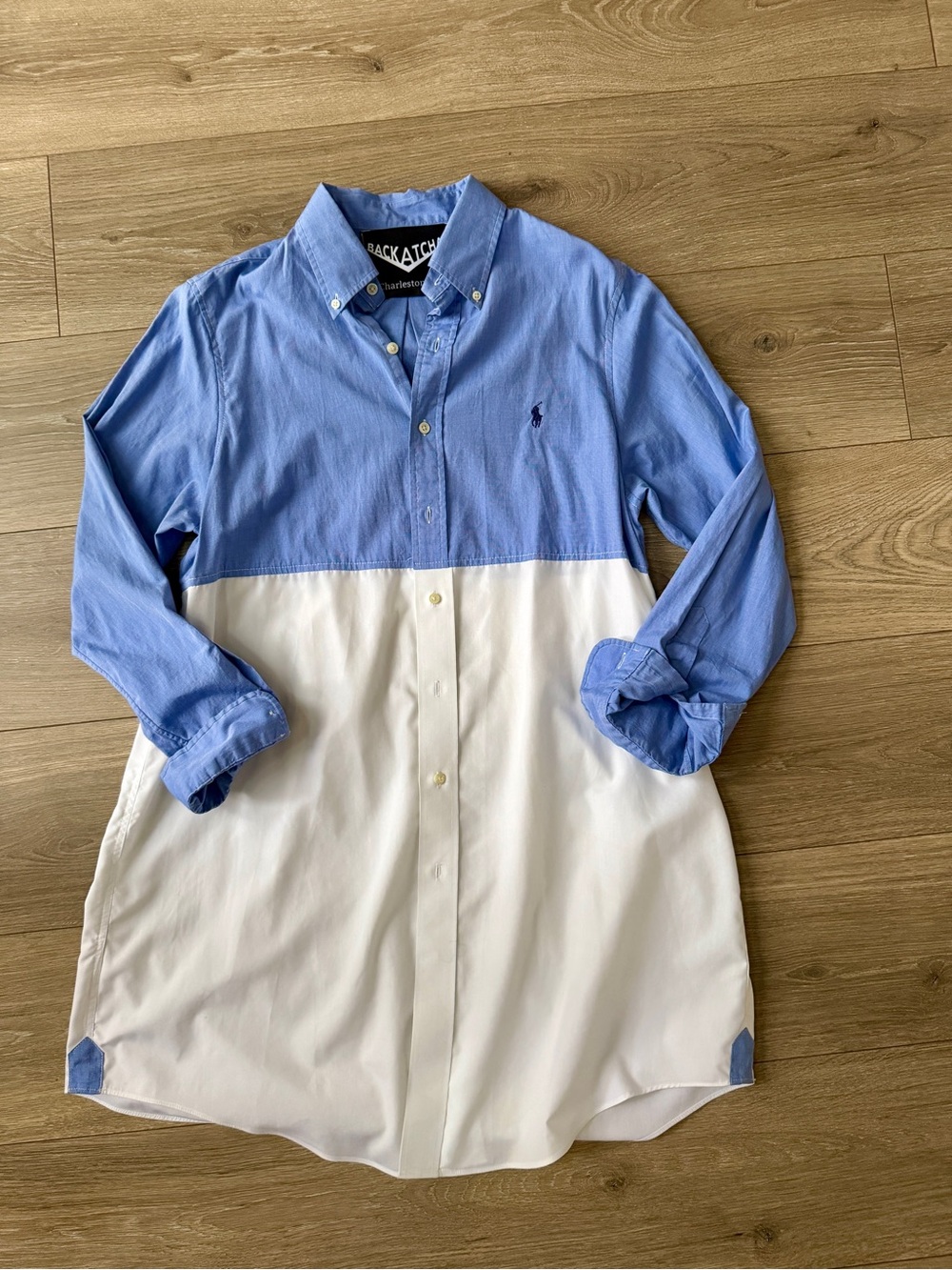 Polo Ralph Lauren Colorblock Upcycled Shirt Dress
